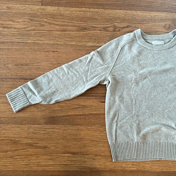 Everlane Cashmere Blend Crew Neck Sweater Oatmeal Beige/Grey Men’s Small - Picture 2 of 5